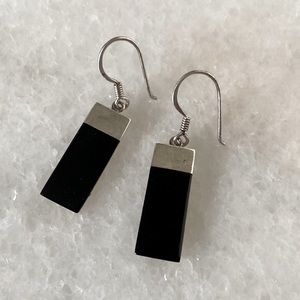 Vintage Black and Silver Earrings
